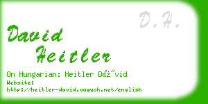 david heitler business card